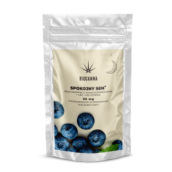 Żelki konopne CBD Biocanna o smaku borówkowym + melatonina 20g